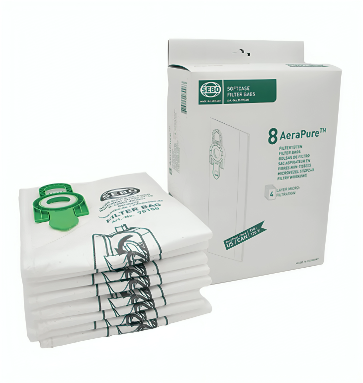 SEBO SoftCase CE12 Filter Bags - 8 Pack image 0
