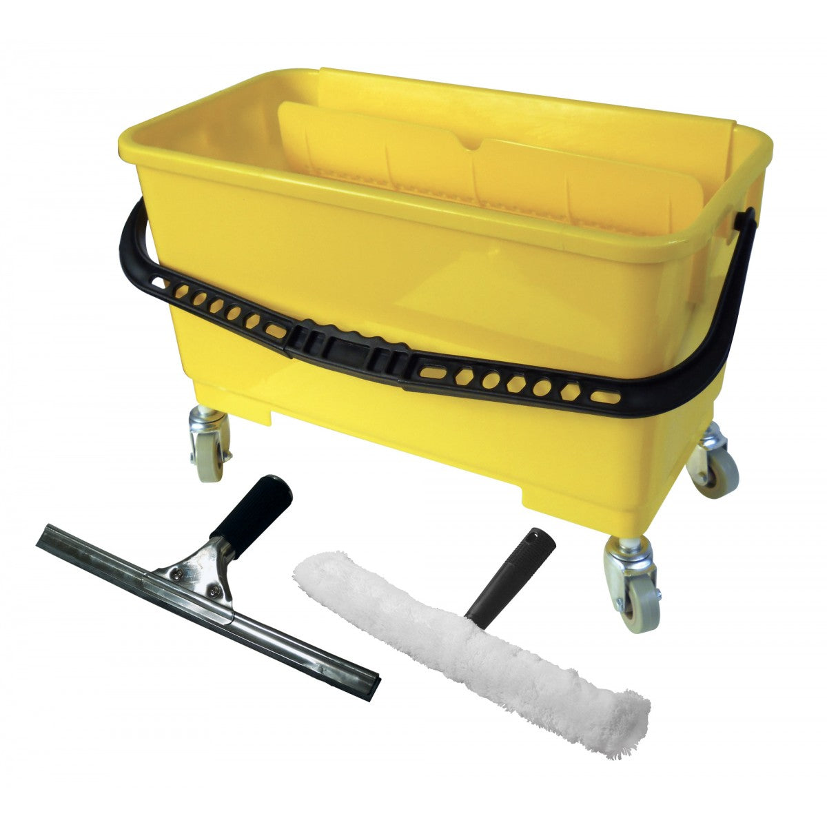 Window Cleaning Bucket With 14" Squeegee And Strip Washer image 0