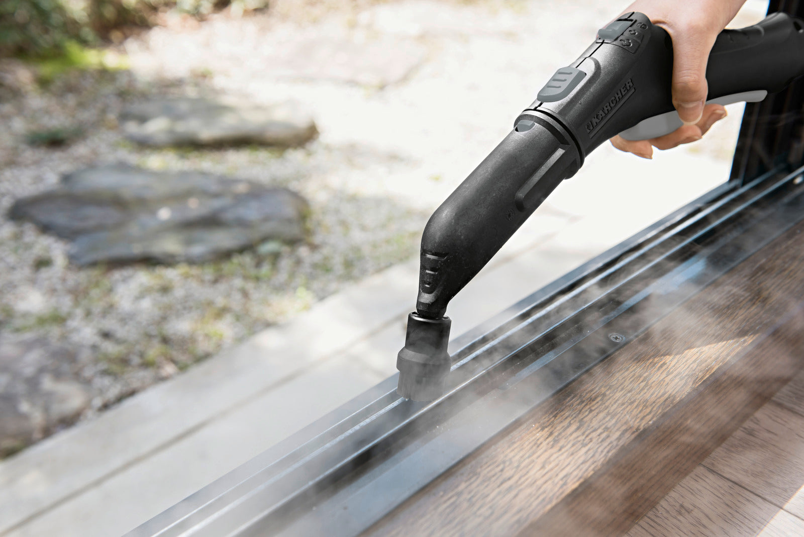 Karcher Round Brush Set For Steam Cleaner image 1