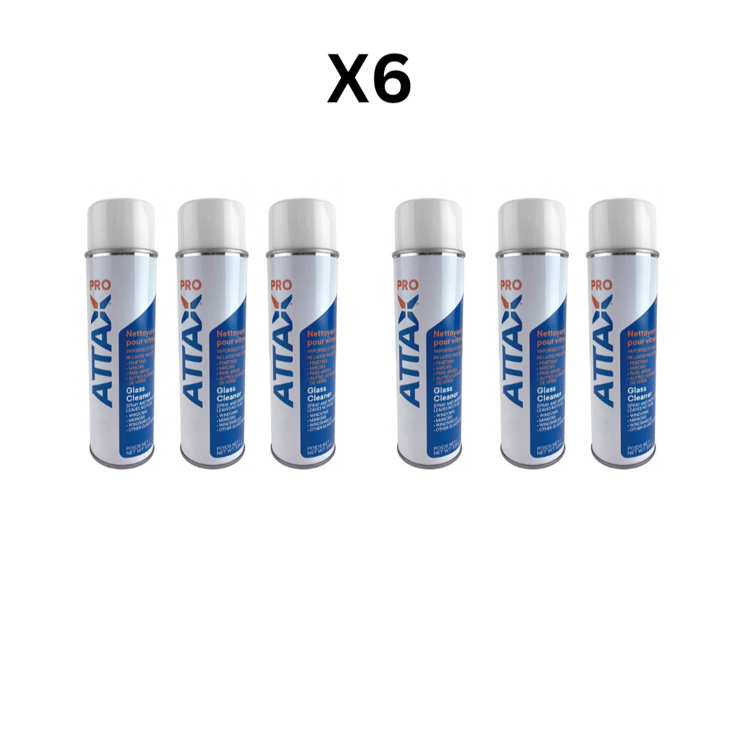 Attax Pro Foaming Glass Cleaner Aerosol, 19 OZ - Pack Of 6 image 0