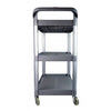 Service / Utility Cart – 3 Shelves – 4 Swivel Casters image 2