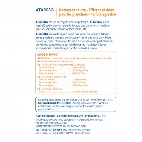 Attax Pro Neutral Cleaner - Effective & Mild For Floors (1.06 GAL) - Pack Of 4 image 1