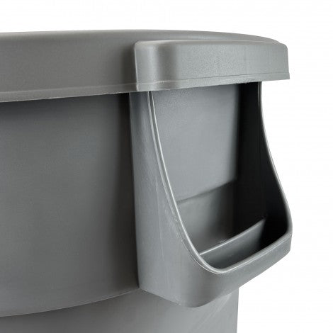Round Trash Garbage Can Bin With Lid – 44 GAL (167 L) – Grey image 1