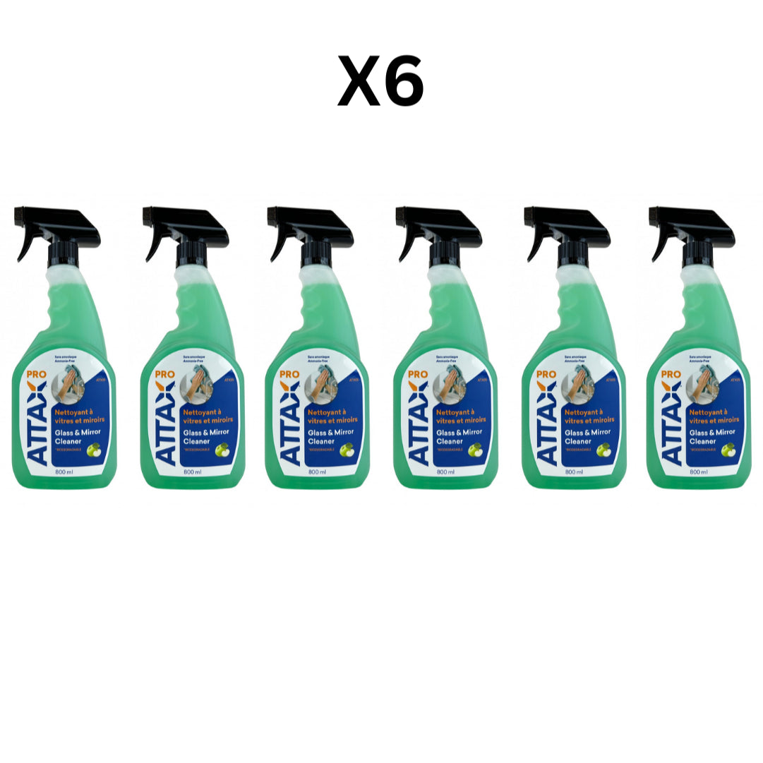 Attax Pro Glass & Mirror Cleaner (27 OZ) - Pack Of 6 image 0