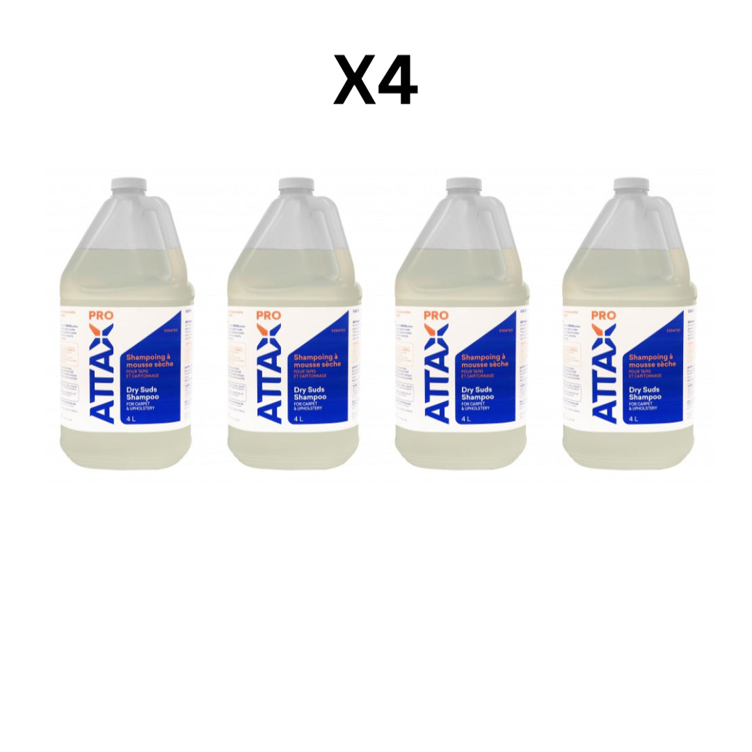 Attax Pro Professional Dry Suds Carpet & Upholstery Shampoo - Pack Of 4 image 0