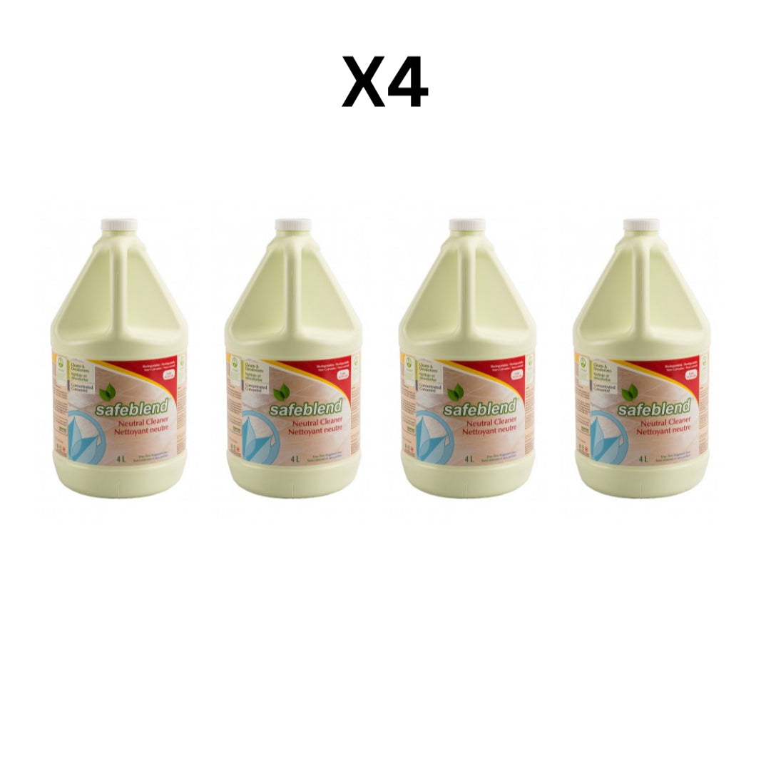 Safeblend Concentrated Neutral Cleaner Fragrance Free (4 L) - Pack Of 4 image 0