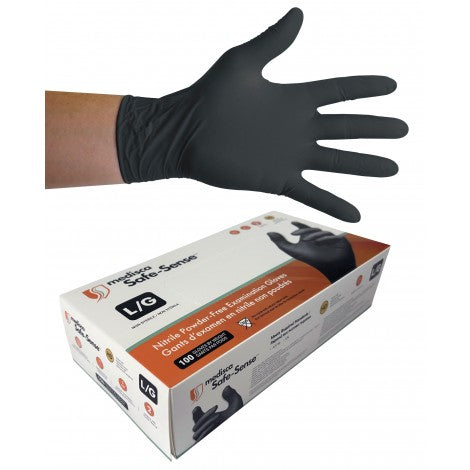 Medisca Nitrile Disposable Gloves - Large - 5 MM - Box Of 100 image 0