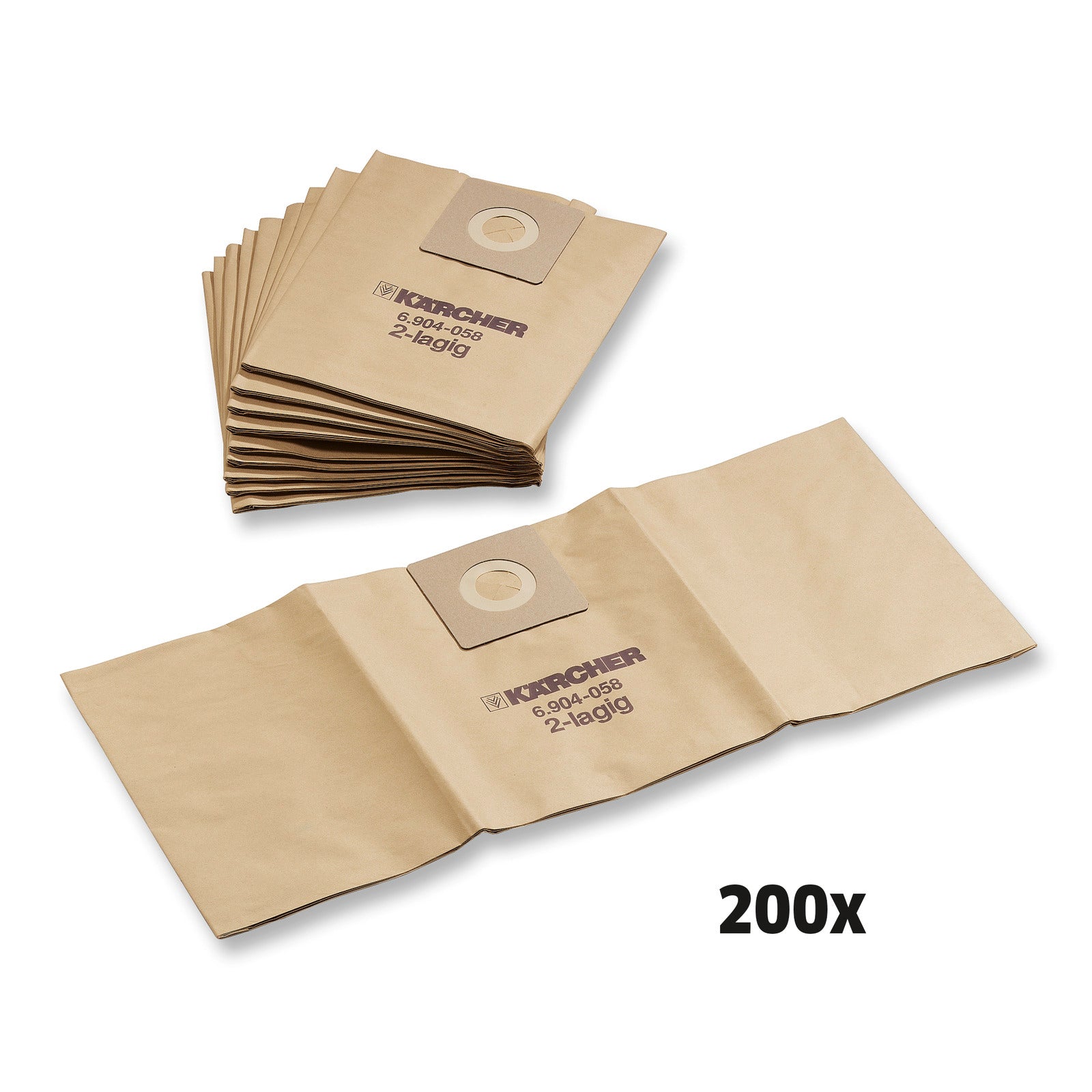 Karcher Paper Filter Bags, 200 Piece(s), T 12/1 image 0