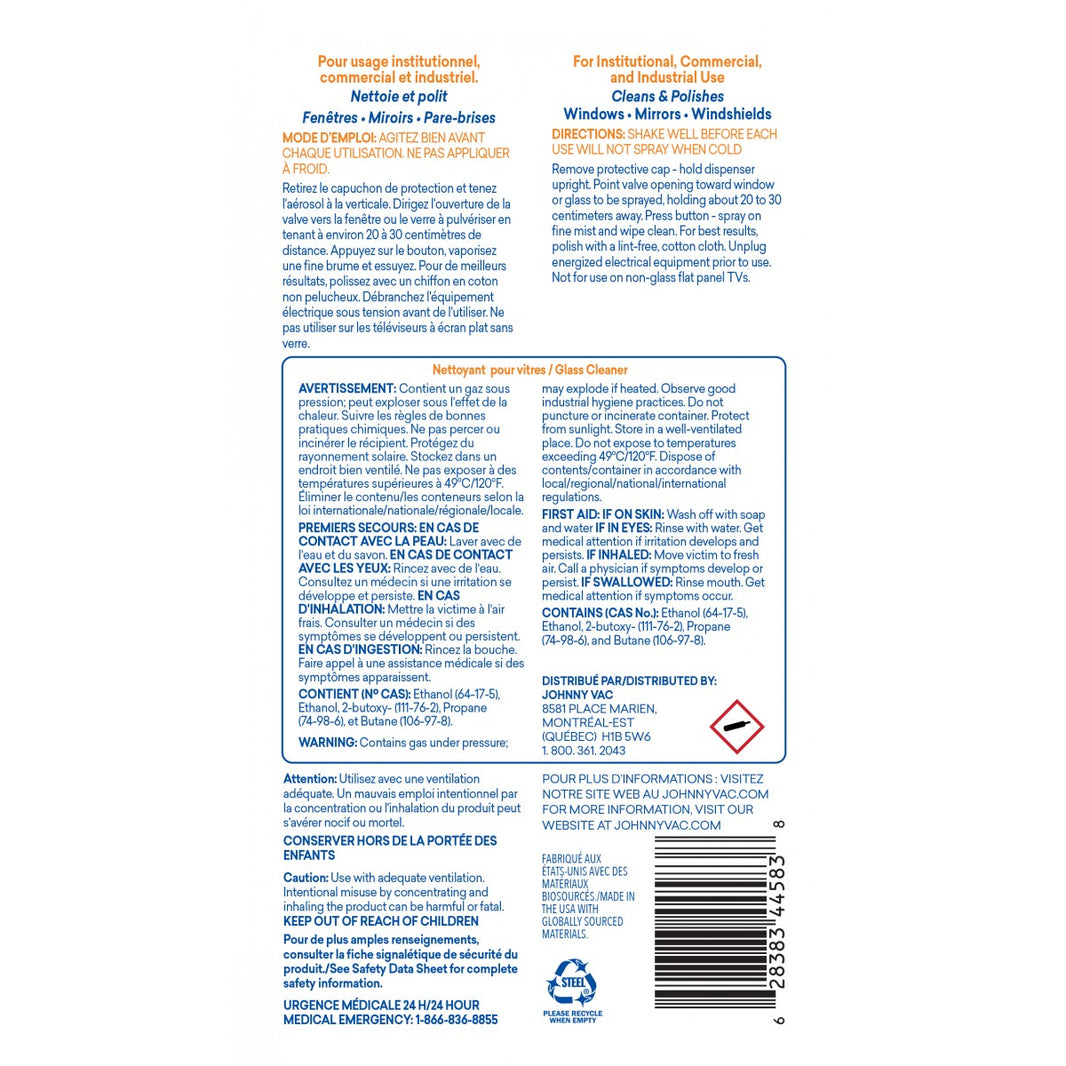 Attax Pro Foaming Glass Cleaner Aerosol, 19 OZ - Pack Of 6 image 1