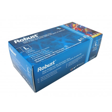 Robust Nitrile Disposable Gloves - Large - 5 MM - Powder-Free - Box Of 100 image 1