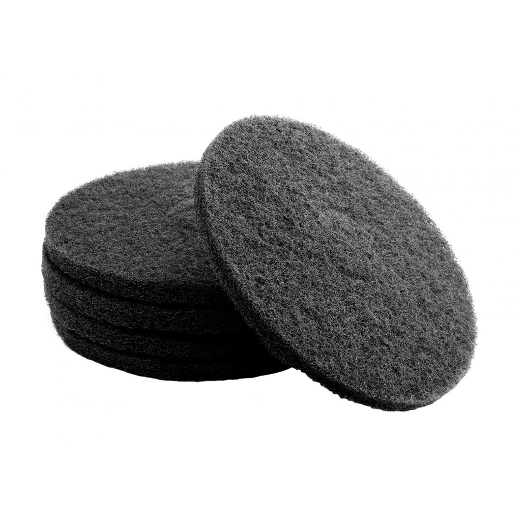 Johnny Vac Floor Machine Pads - For Stripping - 13" (33 CM) - Black - 5 PCS image 0