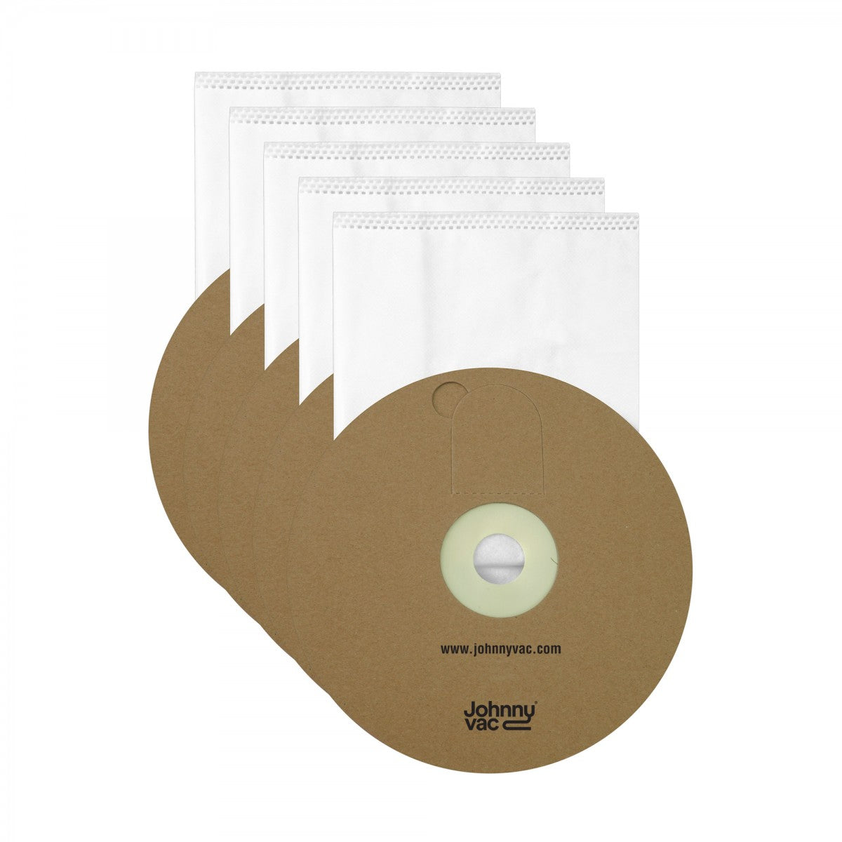 Johnny Vac Round Microfilter HEPA Vacuum Bag For JVT1 And Ghibli - 5 Bags image 1