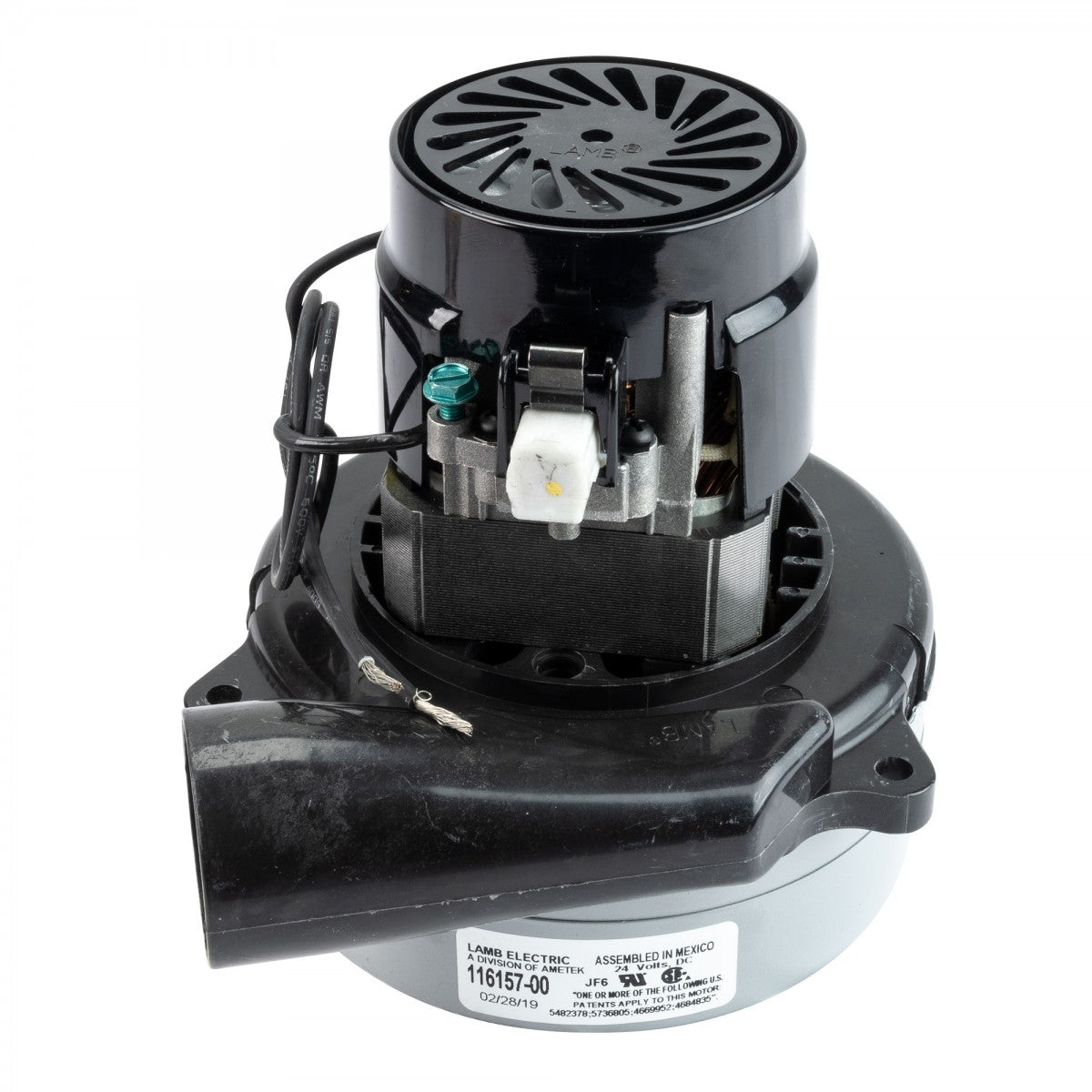 Ametek Tangential Vacuum Motor - 5.7" DIA - 2 Fans - 24 Volts - 16.2 A - 390 W image 1