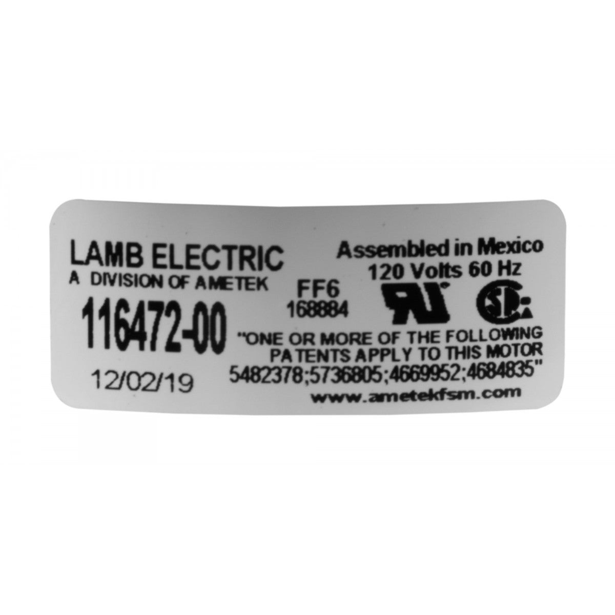 Lamb/Ametek Tangential Vacuum Motor - 5.7" DIA For EDIC ED403TR Extractor image 4