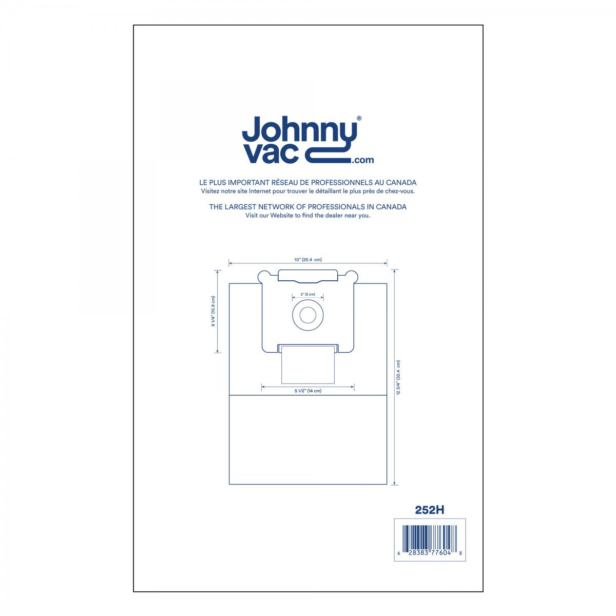 Johnny Vac HEPA Microfilter Bag For JV5 And AS5 Vacuums - 5 Bags image 3