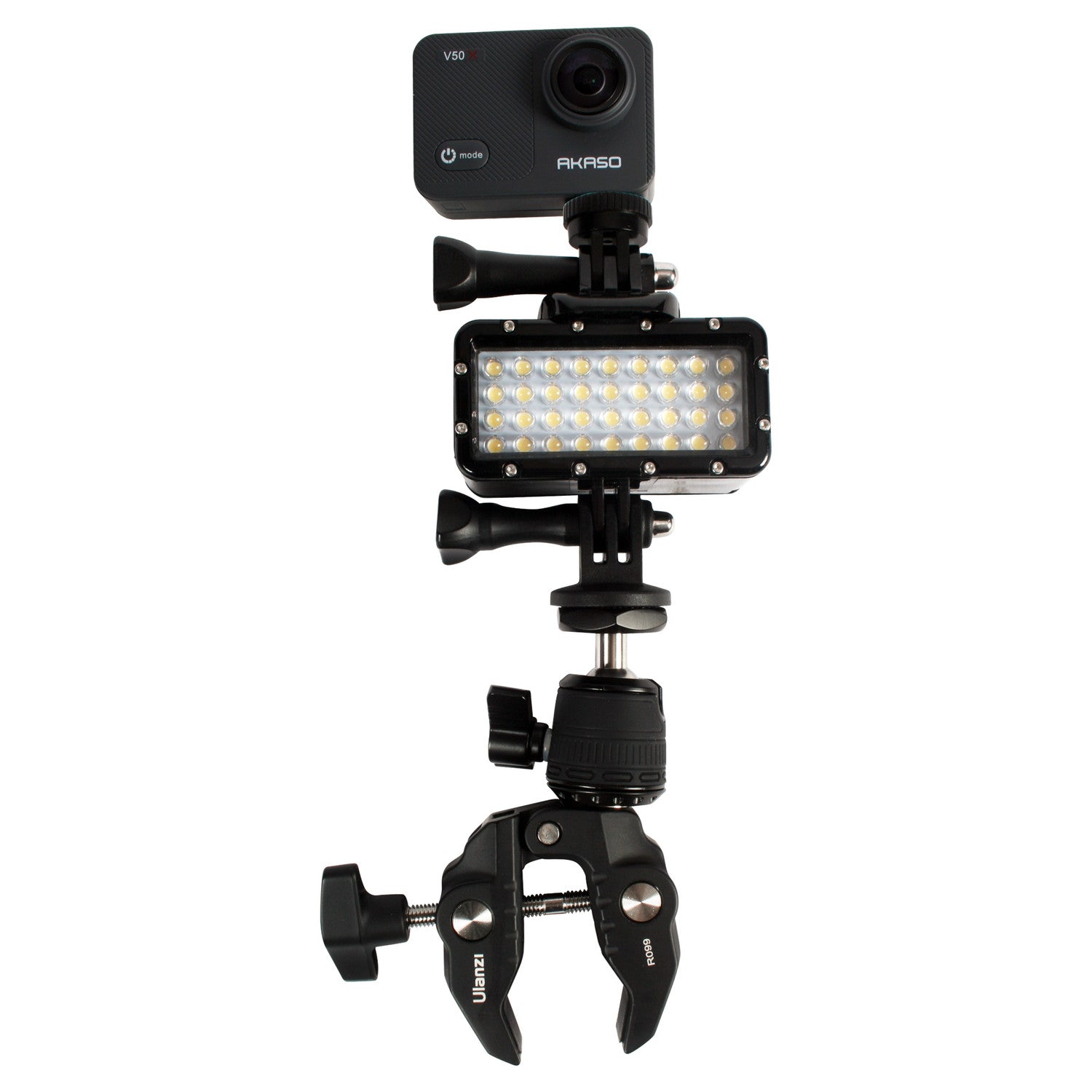 Centec 35 Foot High Reach Vacuum Attachment Kit with 3 Carbon Fiber Poles, Camera and Light