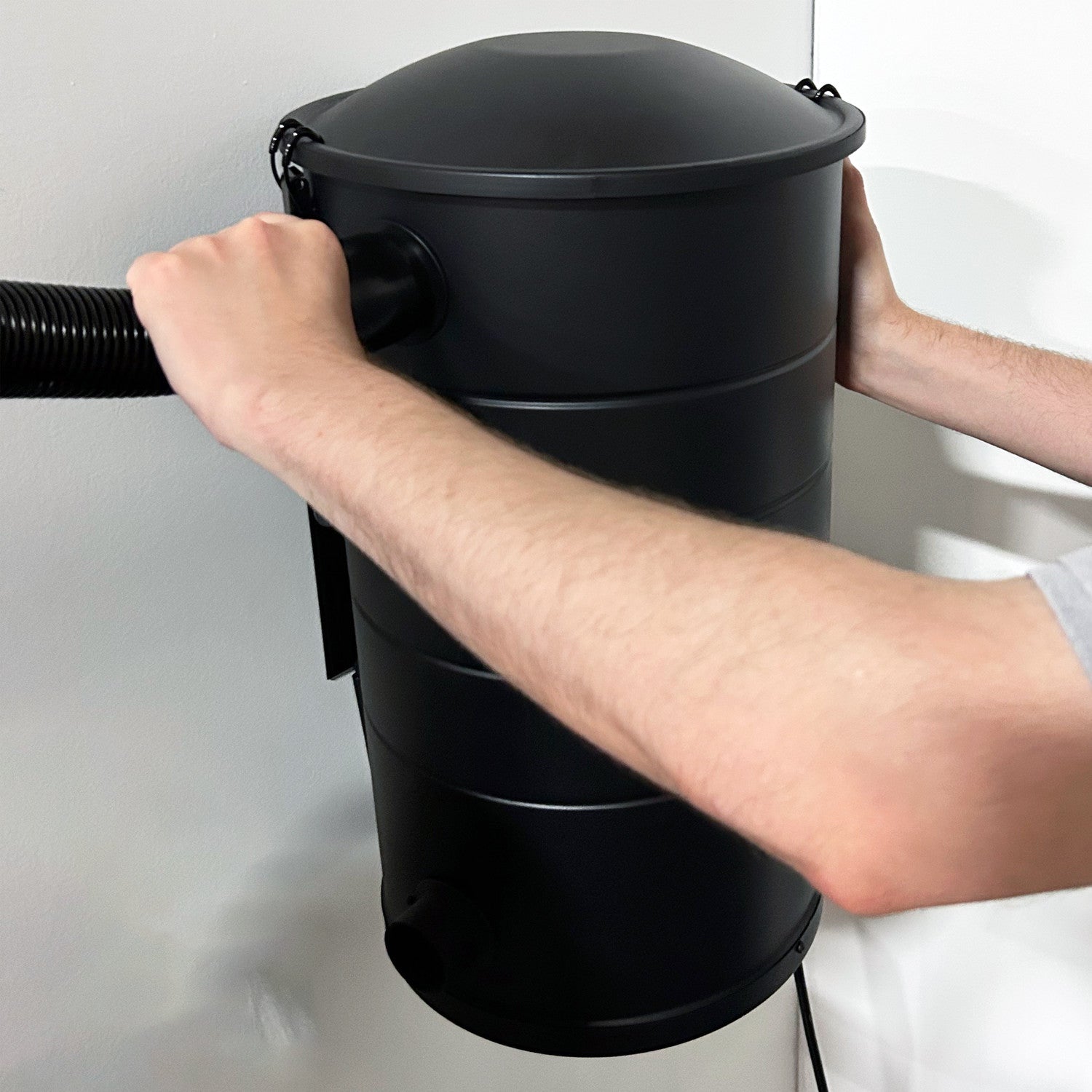 Centec Aeon Vacuum, Steel Hose Reel, 1.25 Inch X 33 Foot Hose, Quick Click Dust Collection Adapters, Commercial Cleaning Tools and Swivel Mounting Plate