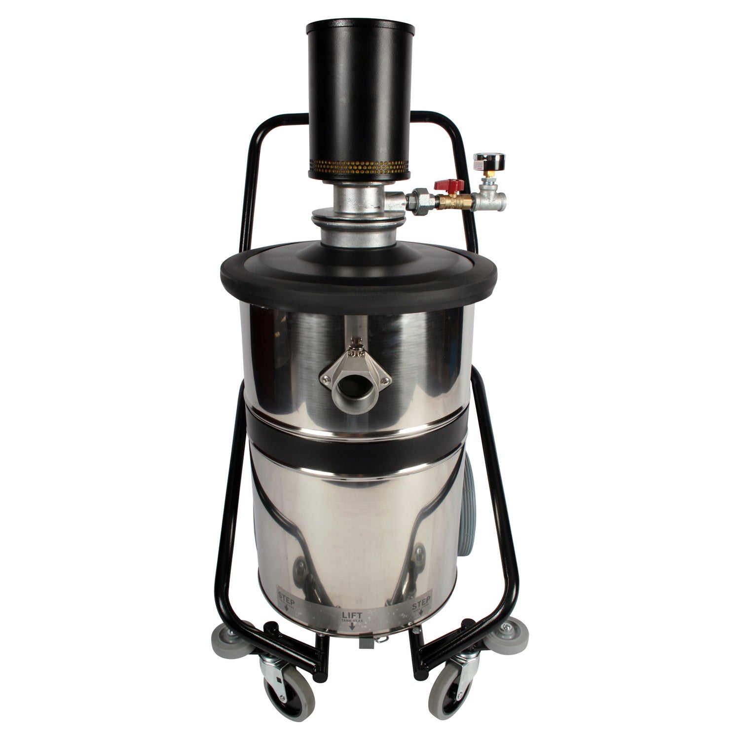 Centec Intrinsically Safe 18 Gallon Wet-dry Air Operated Vacuum with Grounded Overhead Hose and Tool Kit