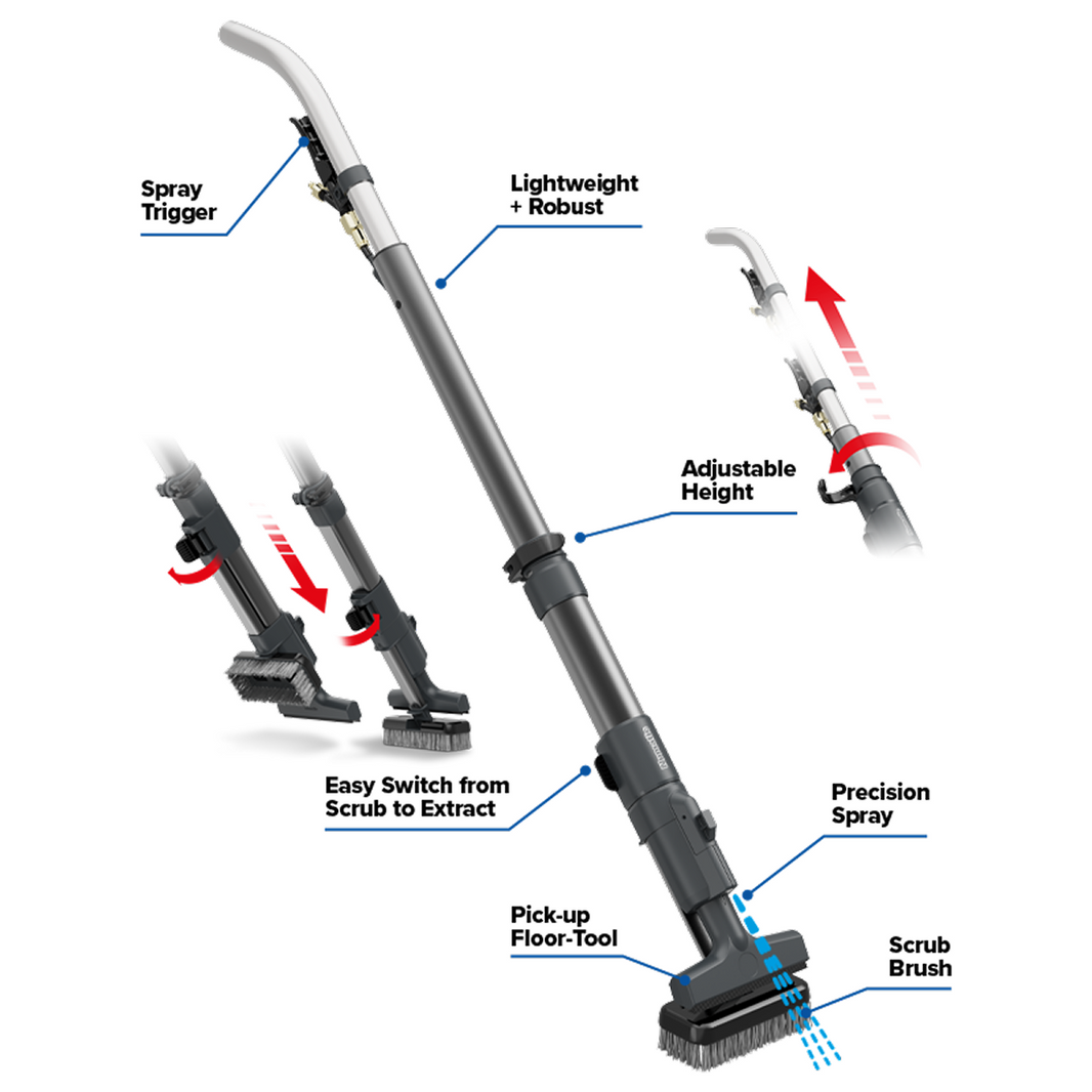 NaceCare CTB 370NX Cordless Carpet Spotter with CTX 170 Xtract Wand - 2 Batteries