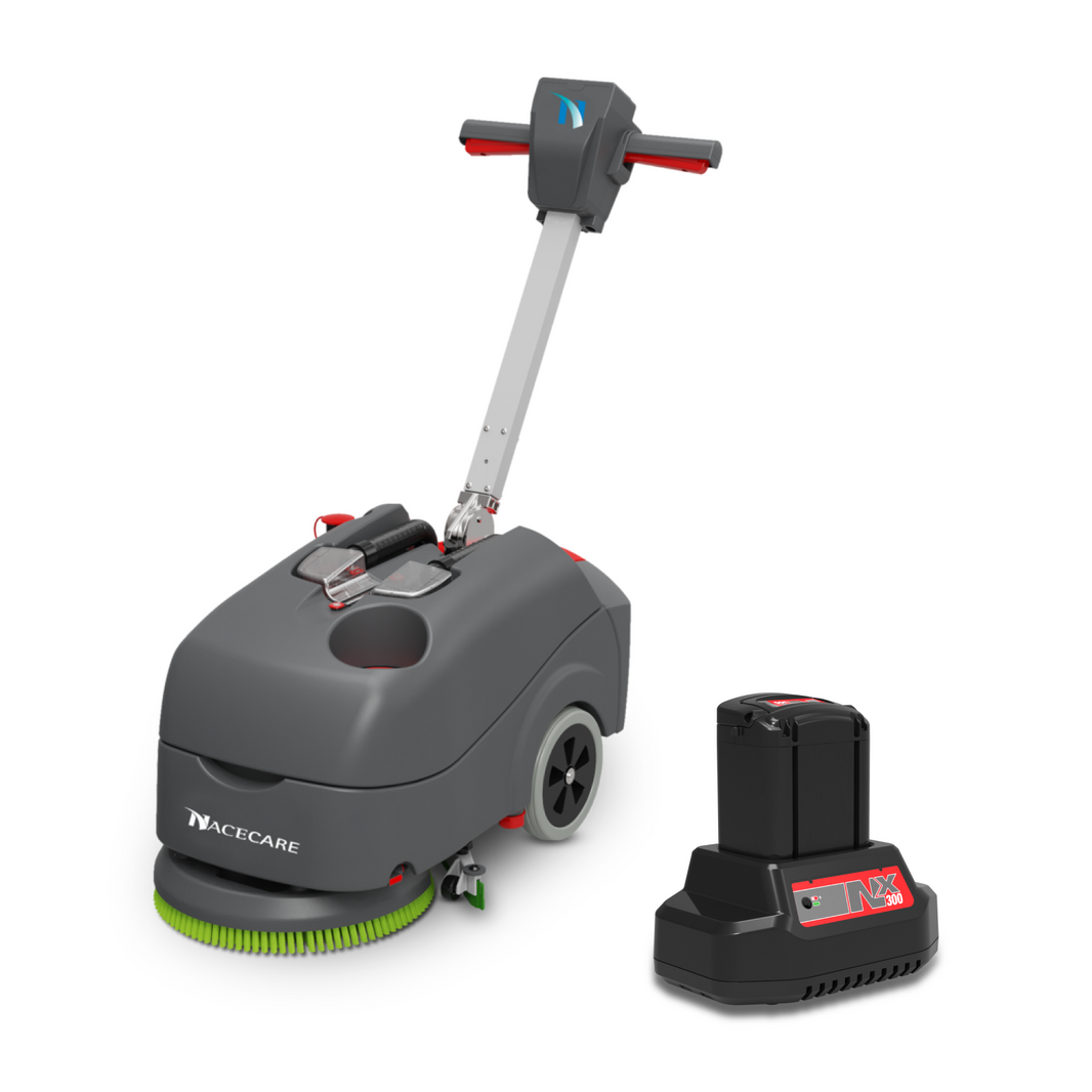 NaceCare TGB 516NX Compact Battery Scrubber - 16" with Nyloscrub Brush