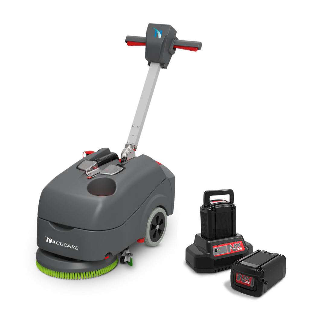NaceCare TGB 516NX Compact Battery Scrubber - 16" with Pad Driver & 2 Batteries