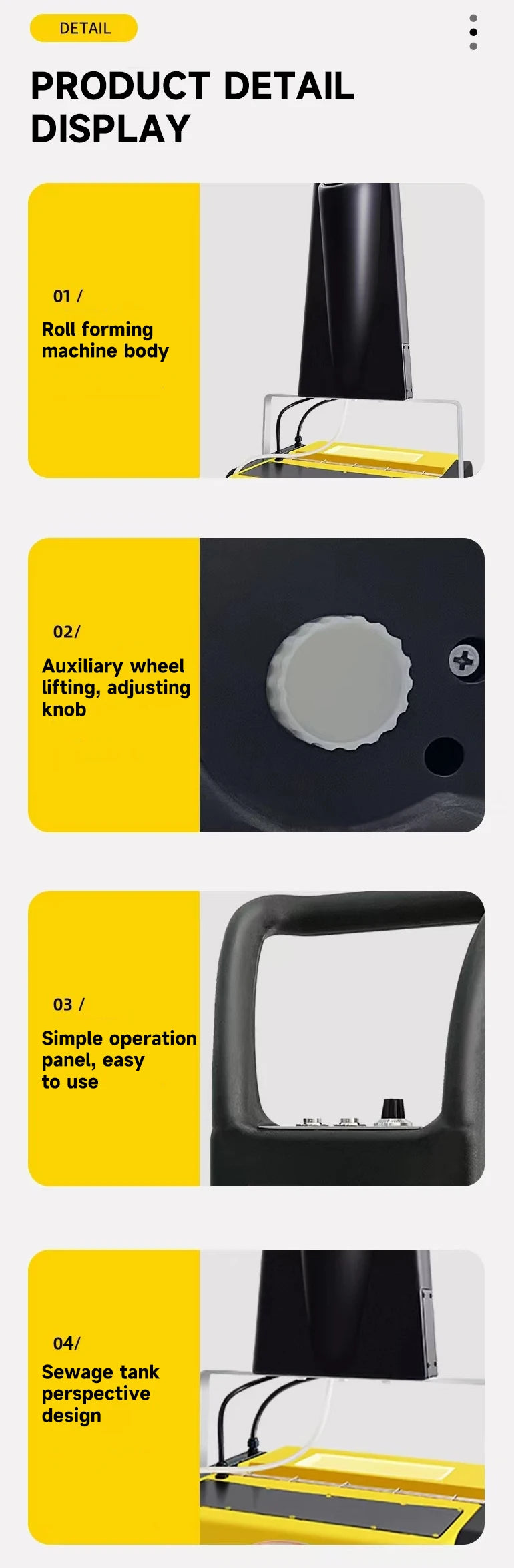 RW-440 Commercial All-in-One Roller Brush Scrubber Dryer