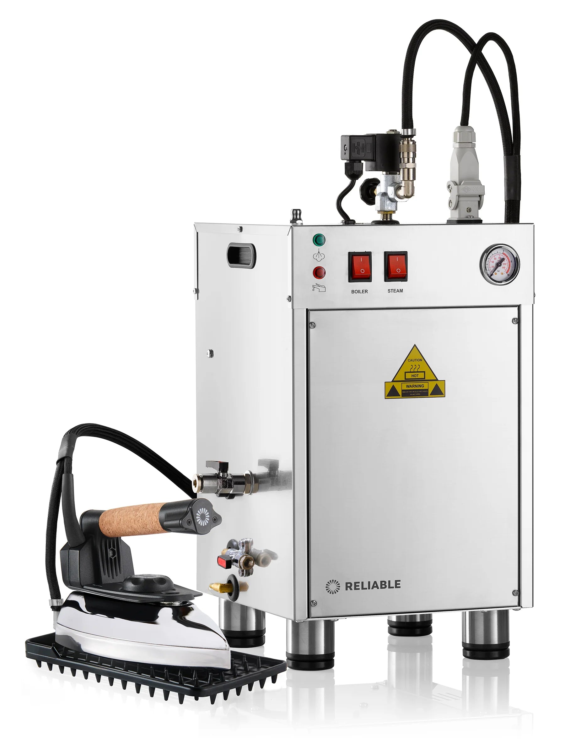 Reliable Continuous Fill 4.5L Professional Steam Boiler With Steam Iron 7' Long Steam Hose