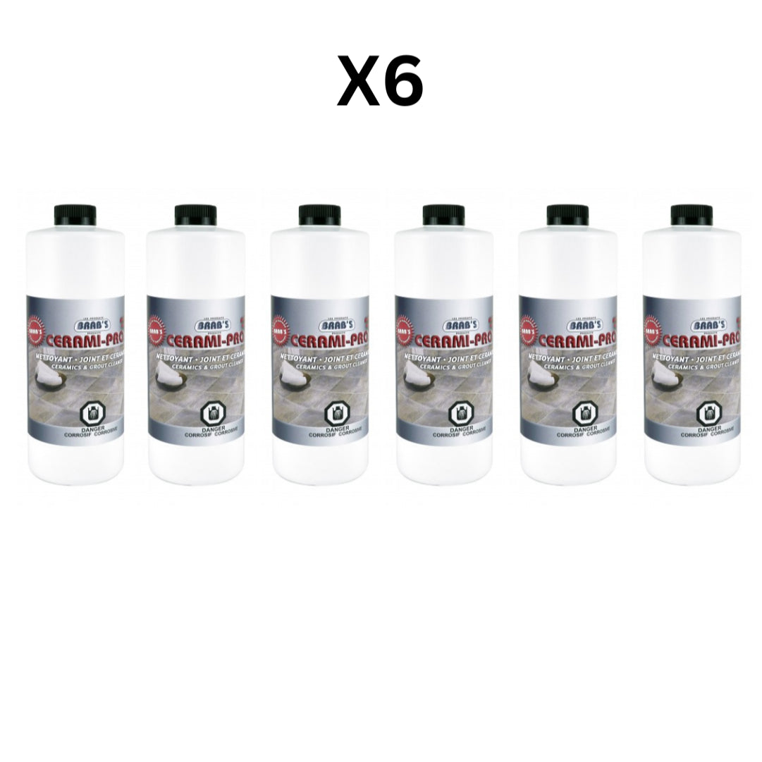 Brab Ceramic And Grout Cleaner (1 L) - Pack Of 6 image 0