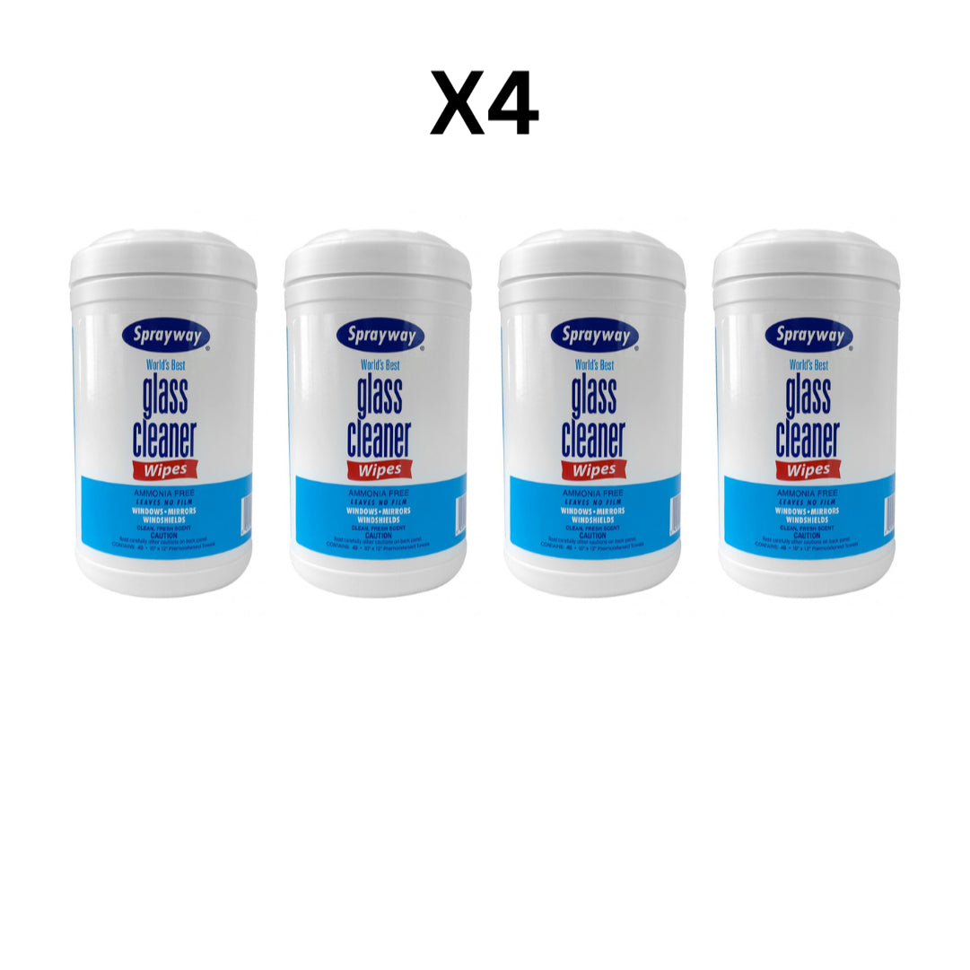 Sprayway Glass Cleaner Wipes, Ammonia Free, 40 Wipes - Pack Of 4 image 0