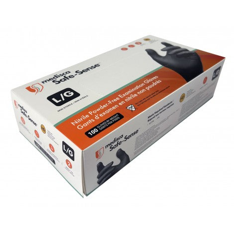 Medisca Nitrile Disposable Gloves - Large - 5 MM - Box Of 100 image 1