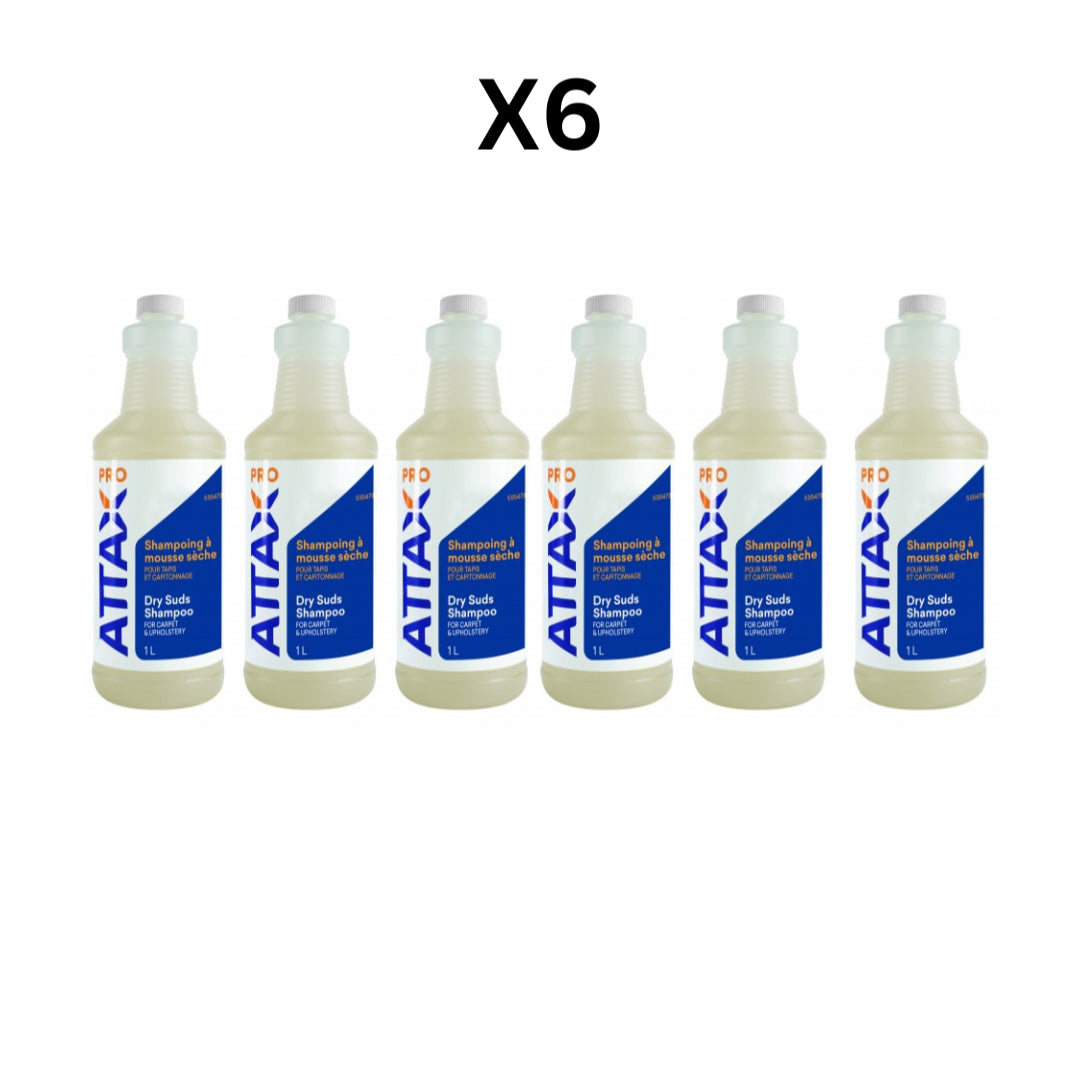 Attax Pro Professional Dry Suds Carpet & Upholstery Shampoo - Pack Of 6 image 0